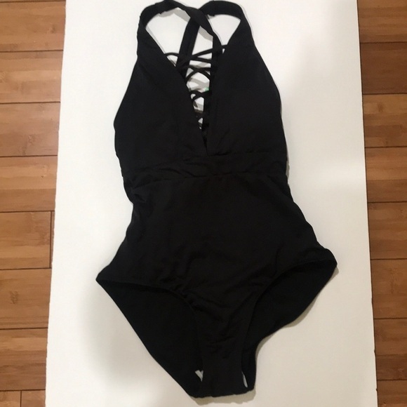 APT 9 One piece swimsuit black medium new with tags - Picture 3 of 4